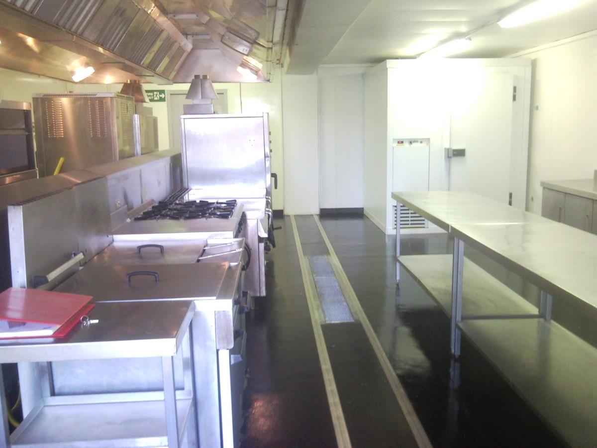 Temporary kitchens for Total Petroleum, Aberdeen to feed 500 persons a day for three months.
